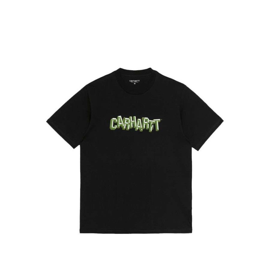 T-Shirts & Polo * | Carhartt Wip S/S Shattered Script T-Shirt Dark Navy I029604-9 Promotion