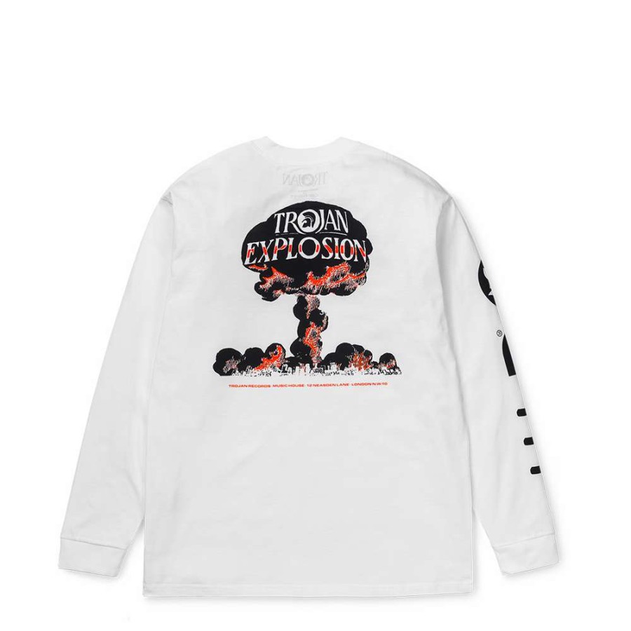 Heritage * | Carhartt Wip X Trojan Explosion Long Sleeve T-Shirt White Sale