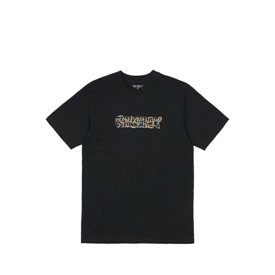 T-Shirts & Polo * | Carhartt Wip S/S Transmission Script T-Shirt Black I029034-14 Promotion