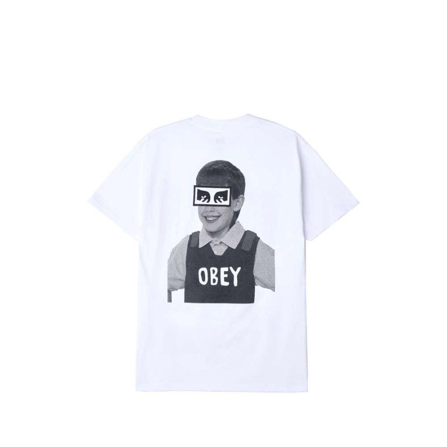 T-Shirts & Polo * | Pavement Licker X Obey Top Hat Classic T-Shirt White 165263014M Sale