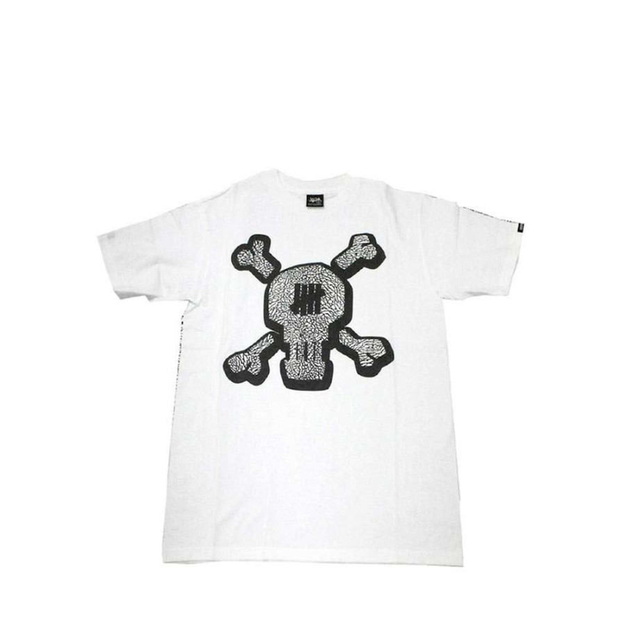 Heritage * | Stussy X Undefeated Cement Pattern Skull White Tee Promotion