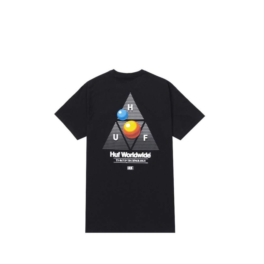 T-Shirts & Polo * | Huf Video Format Tt T-Shirt Black Ts01518 Discount