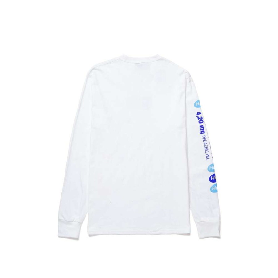 T-Shirts & Polo * | Huf Relax Long Sleeve Tee White Ts01340 Promotion