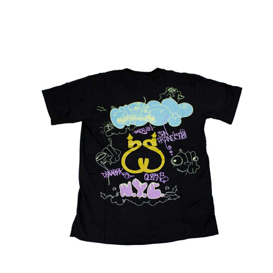 Heritage * | Stussy Black Tee World Tour 2006 Ghost S6Sc1901249 Limited Edition Discount