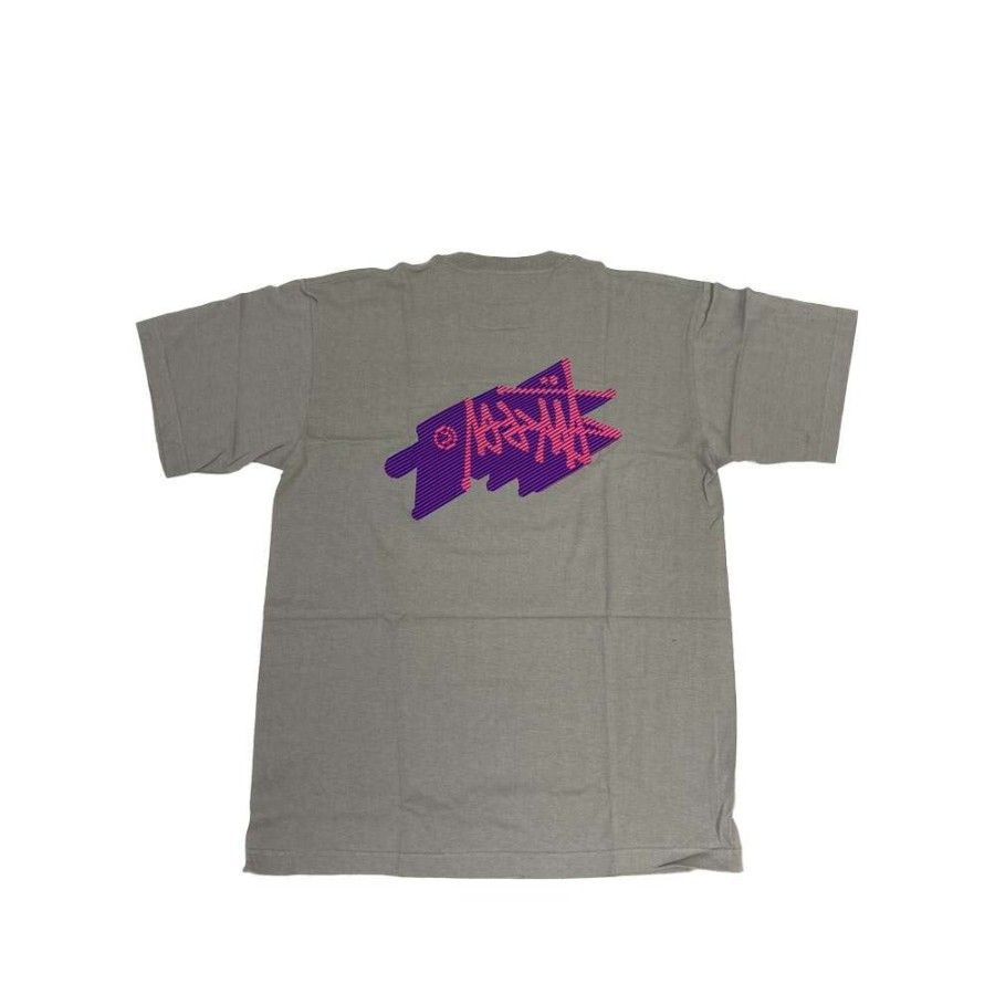 Heritage * | Stussy Expando Grey Logo Tee Limited Edition 190520 Sale