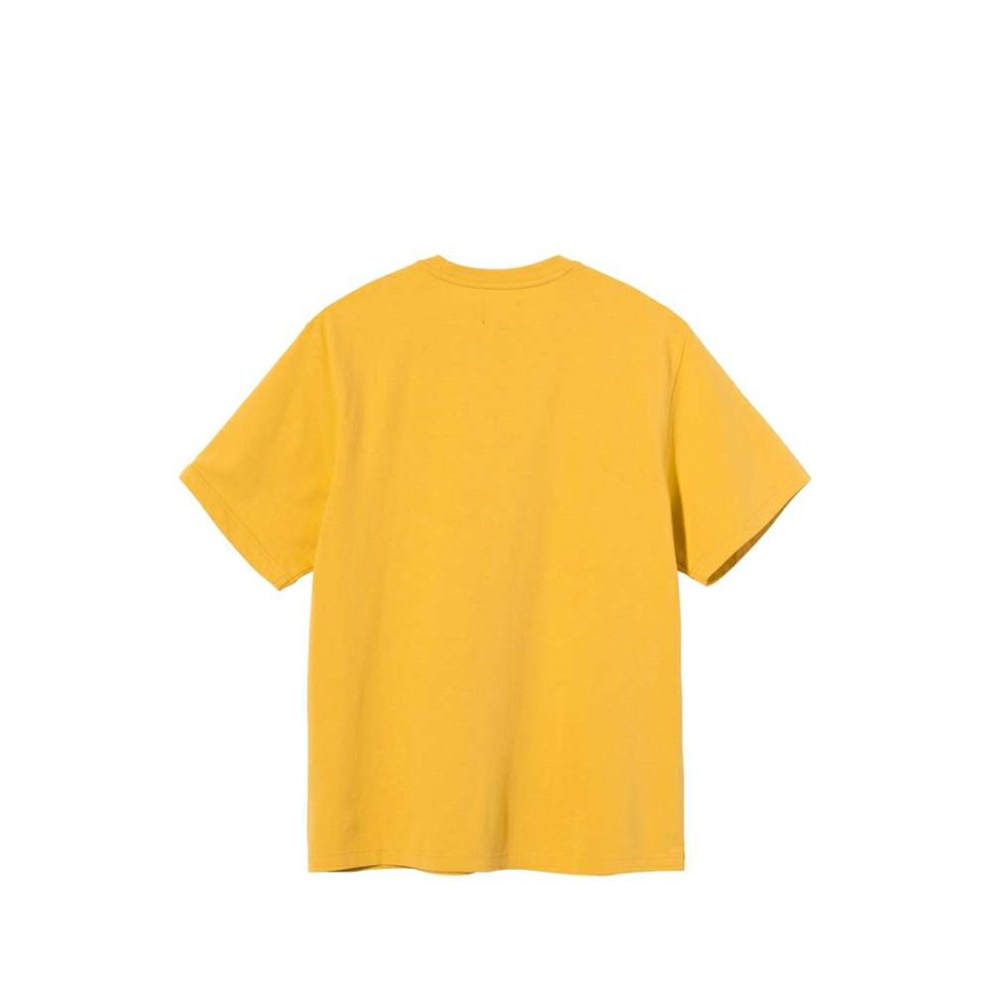 T-Shirts & Polo * | Stussy 8 Ball Pocket Crew Mustard 1140236 Sale