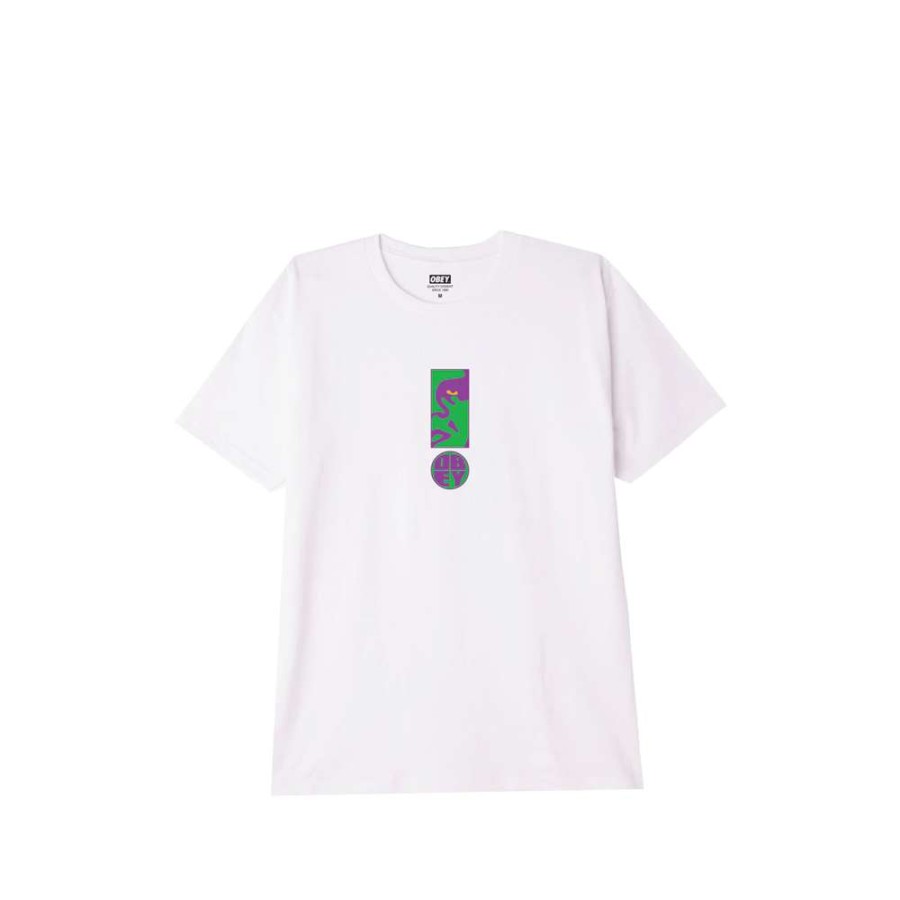 T-Shirts & Polo * | Obey Exclamation Classic T-Shirt White 165262952 Promotion