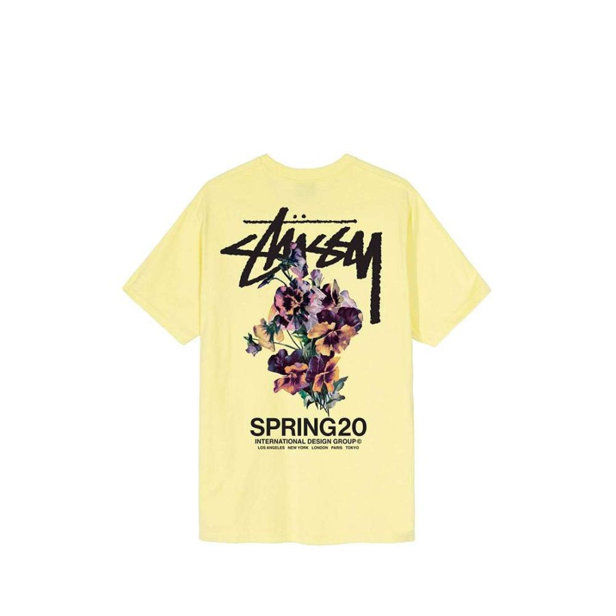 T-Shirts & Polo * | Stussy Bouquet Tee Yellow 1904565 Discount