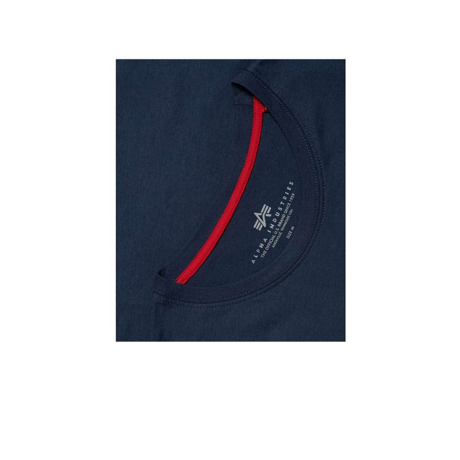 T-Shirts & Polo * | Alpha Industries Mars Neon T New Blue Navy 126533/435 Promotion