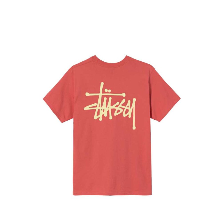 T-Shirts & Polo * | Stussy Basic Tee Red 1904615 Discount