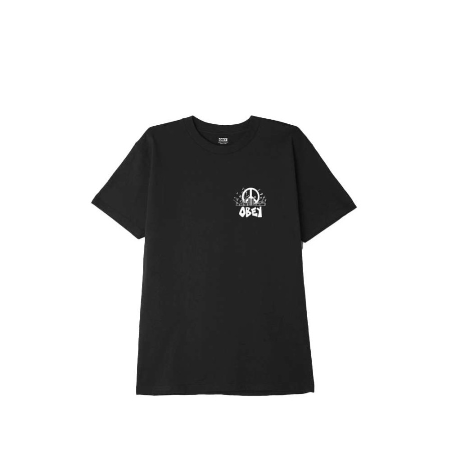 T-Shirts & Polo * | Obey City Block Classic S/S T-Shirt Black 165262960 Huf Discount