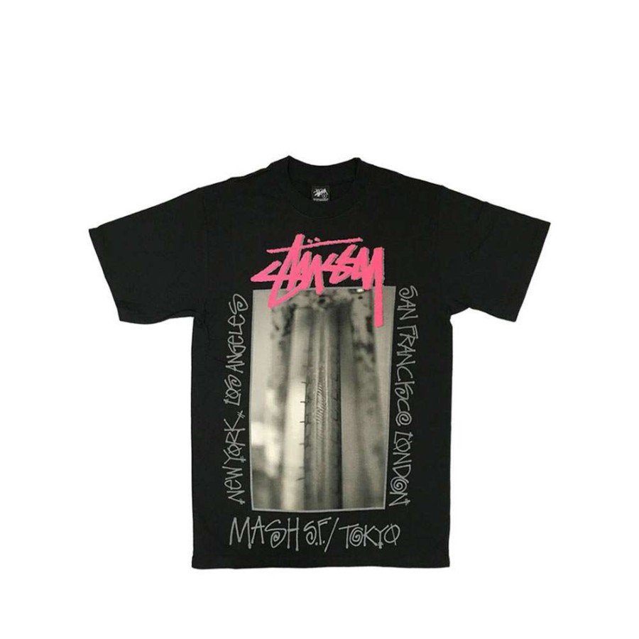 Heritage * | Stussy X Mash Black Sc Tire Tee Limited Edition Sbsc1901508 Discount