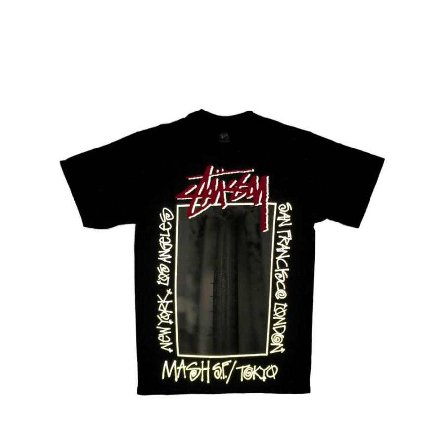 Heritage * | Stussy X Mash Black Sc Tire Tee Limited Edition Sbsc1901508 Discount