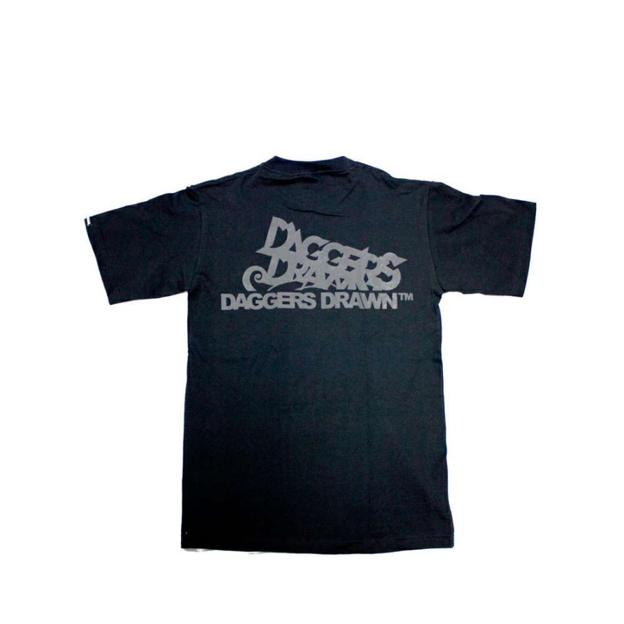 Heritage * | Stussy Customade Daggers Drawn Stussy Customade Logo Script Black Tee Limited Edition Sale