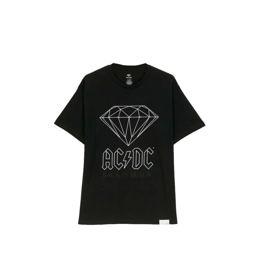 T-Shirts & Polo * | Diamond X Ac/Dc Back In Black Tee C20Dmpa501 Diamond Supply Co. Discount