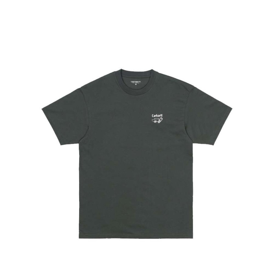 T-Shirts & Polo * | Carhartt Wip S/S Screensaver T-Shirt Slate / White I029629-21 Promotion