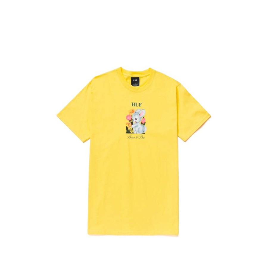 T-Shirts & Polo * | Huf Born To Die S/S Tee Yellow Ts01332 Discount