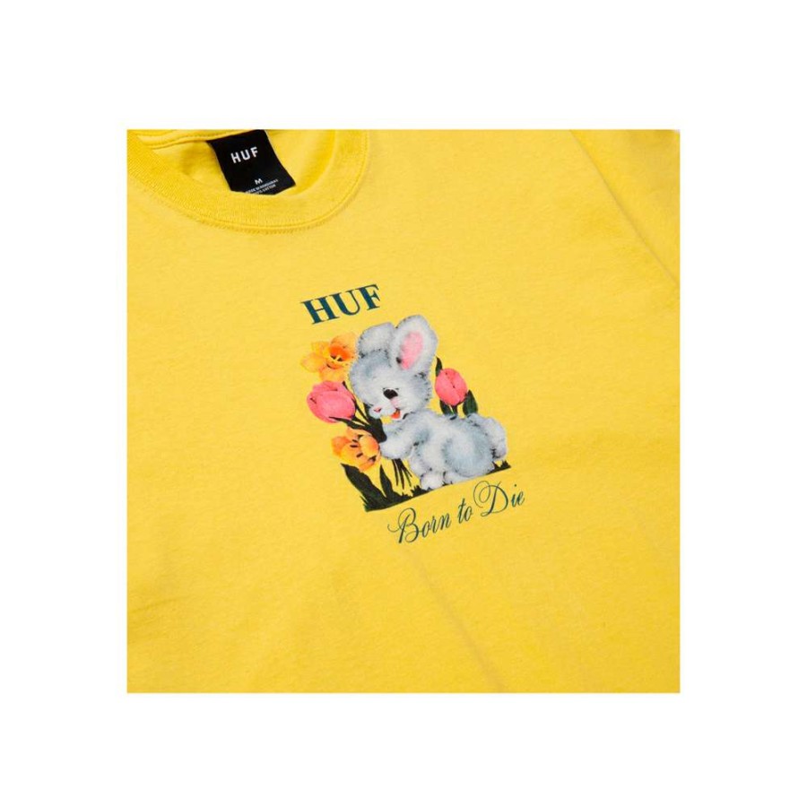 T-Shirts & Polo * | Huf Born To Die S/S Tee Yellow Ts01332 Discount