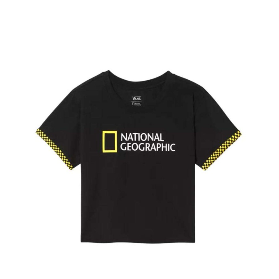 T-Shirts & Polo * | Vans X National Geographic Roll Out T-Shirt Black Vn0A4Rgpblk Promotion