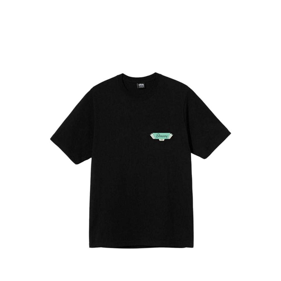 T-Shirts & Polo * | Stussy Palm Springs Tee Black 1904691 Promotion