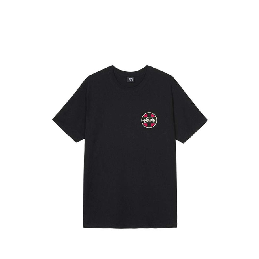 T-Shirts & Polo * | Stussy Cross Dot Tee Black 1904540 Promotion